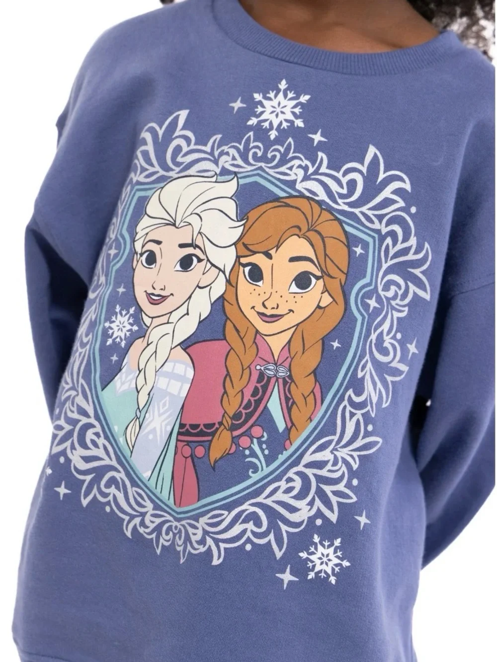 Disney Girls Blue Frozen Elsa & Anna Pajama Set